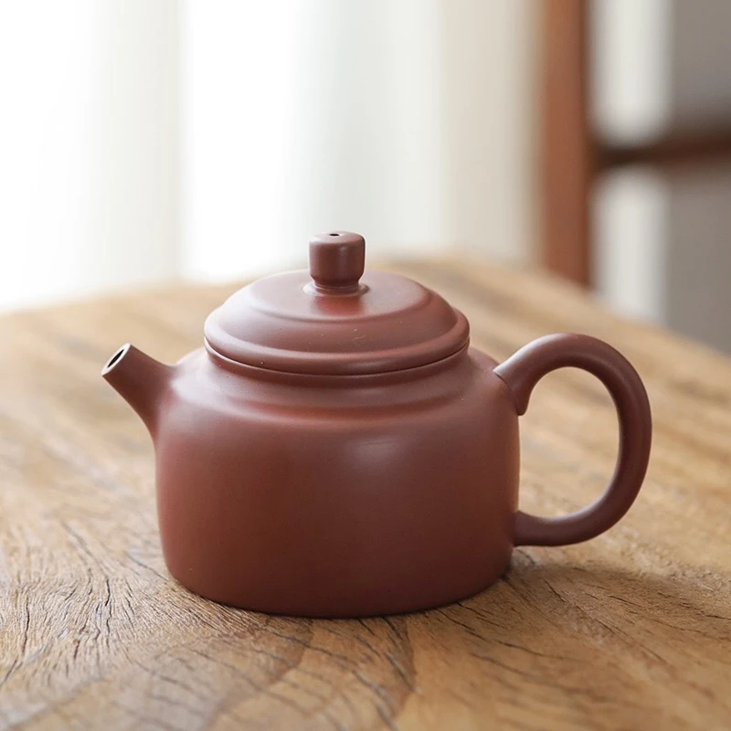 紫砂茶壶德钟器型壶家用茶壶 180cc毫升半手工功夫茶具泡茶壶可养