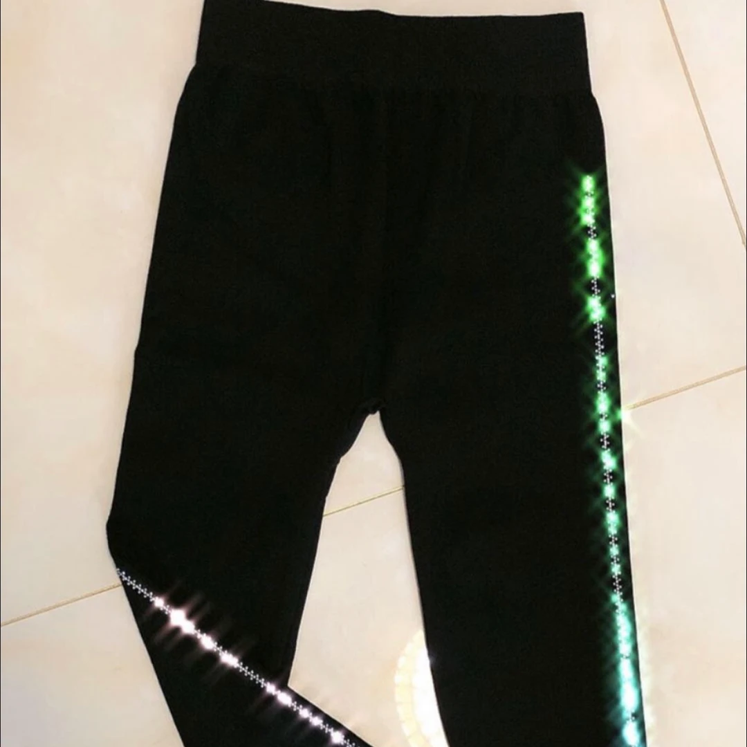 高腰高弹打底裤（钻花随机发）