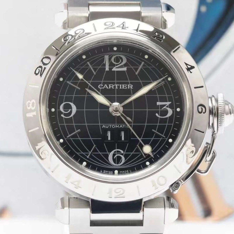 99新 Cartier/卡地亚 帕莎W31049M7自动机械腕表/后钻/ WHP022967