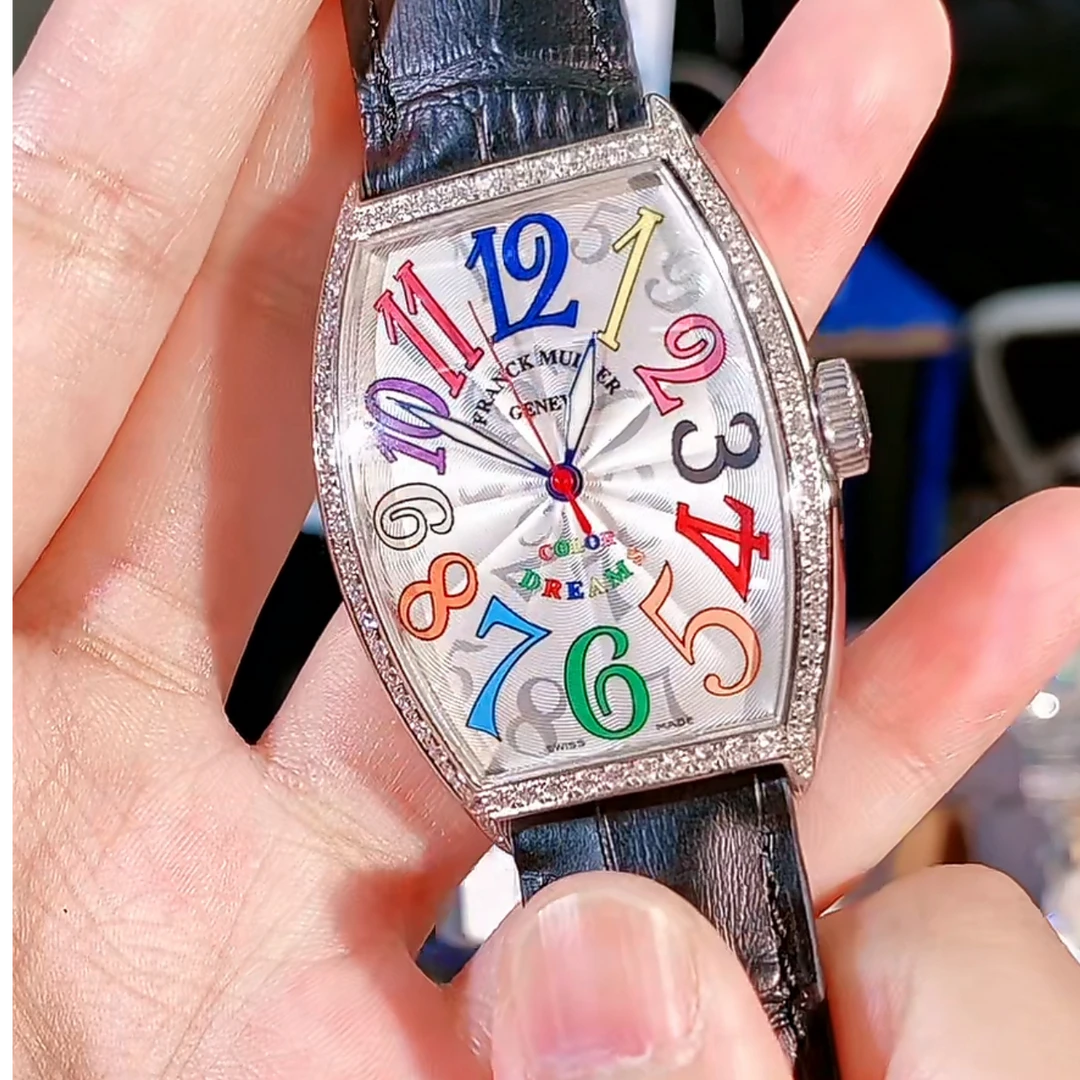 99新 Franck Muller/法兰克穆勒 5850彩字表/原钻/WHT022299