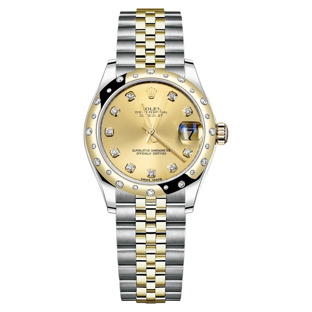 99新 Rolex/劳力士 日志型178343-72163G香槟盘腕表/WHP022523