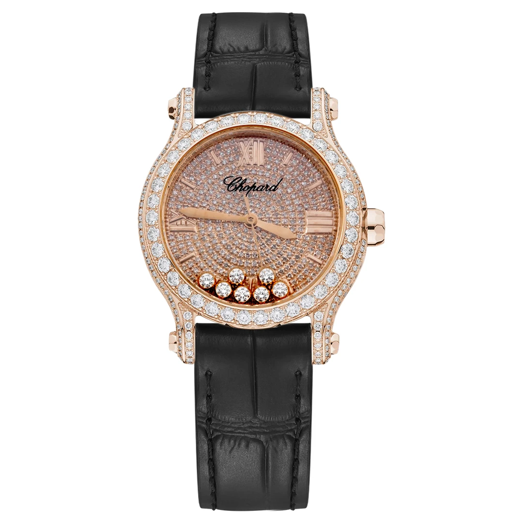 99新 Chopard/萧邦 274183腕表18k金石英腕表/后镶钻/WHT017182