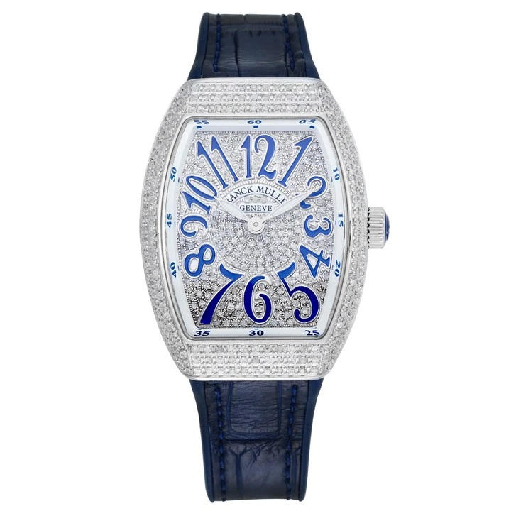 99新 Franck Muller/法兰克穆勒 V32蓝字石英腕表/后钻/WHP029994