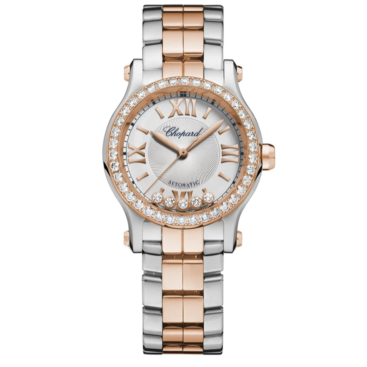 99新 Chopard/萧邦 278573-6002机械/间玫瑰金后钻女表/WHT021224