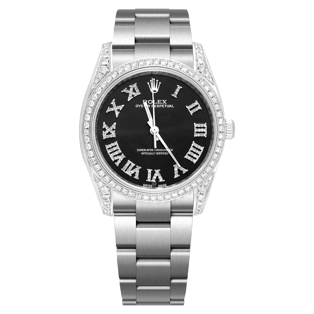 95新 Rolex/劳力士 蚝式恒动114200机械腕表/黑盘后钻/WHT019906