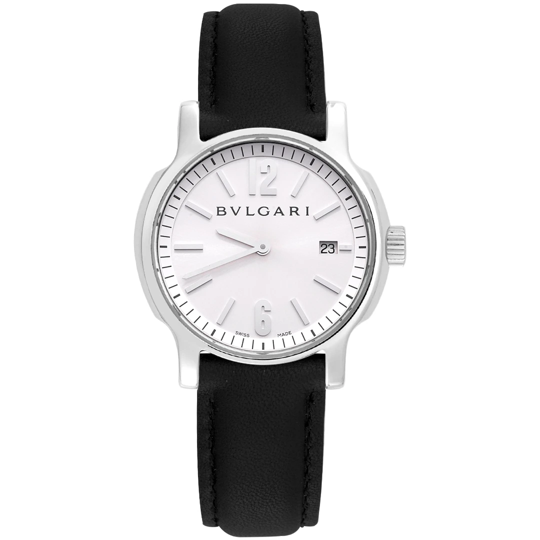 95新 BVLGARI/宝格丽 皮带35mm石英腕表/白盘/wht019712