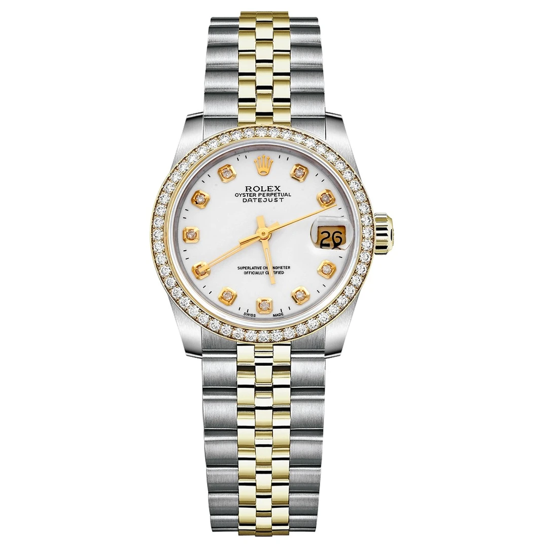 99新 Rolex/劳力士 日志68273白贝母腕表/后钻/WHT015747