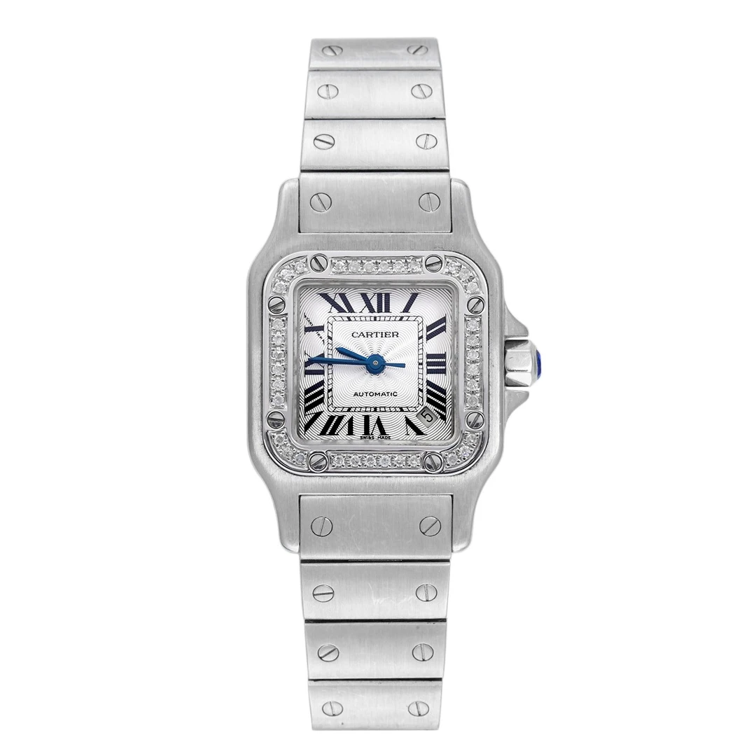 99新 Cartier/卡地亚 SANTOS系列W20054D6腕表/后镶钻/WHT017761
