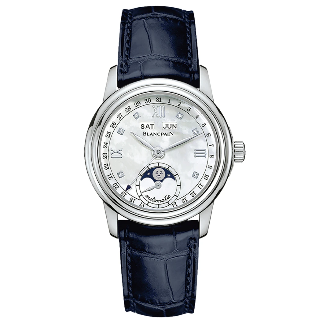 99新 宝珀 宝珀女装系列2360-1191A-55A白色精钢腕表/whp017121