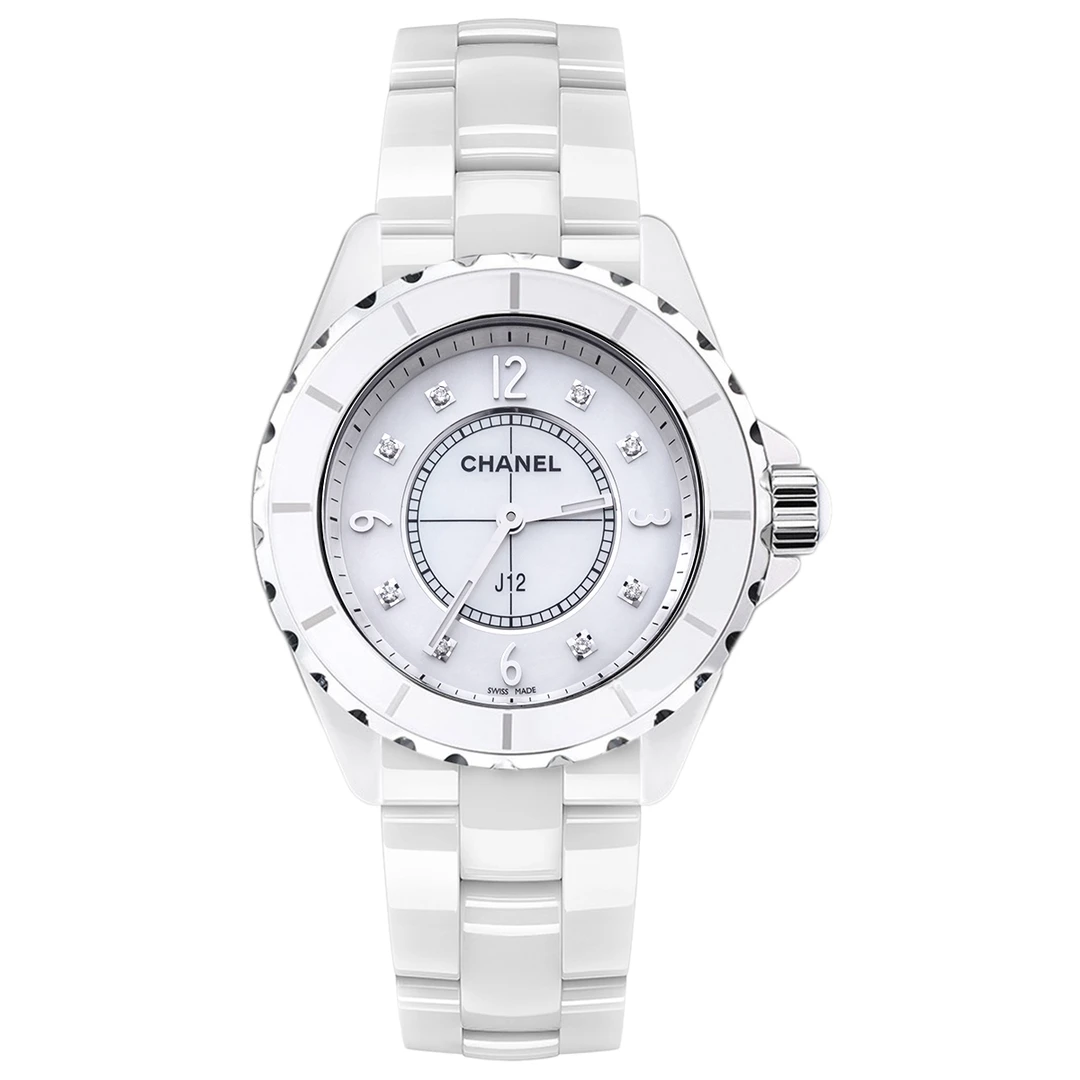 99新 Chanel/香奈儿  J12系列H3214 石英38MM贝母盘表/WHT025384