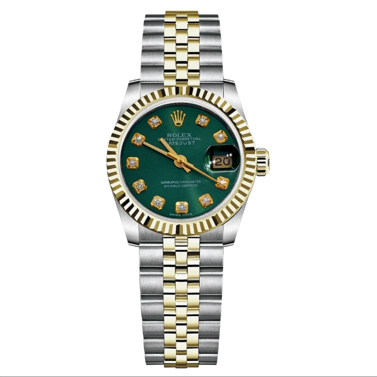 99新 Rolex/劳力士 69173狗牙圈绿盘自动机械腕表/后钻/WHP018179