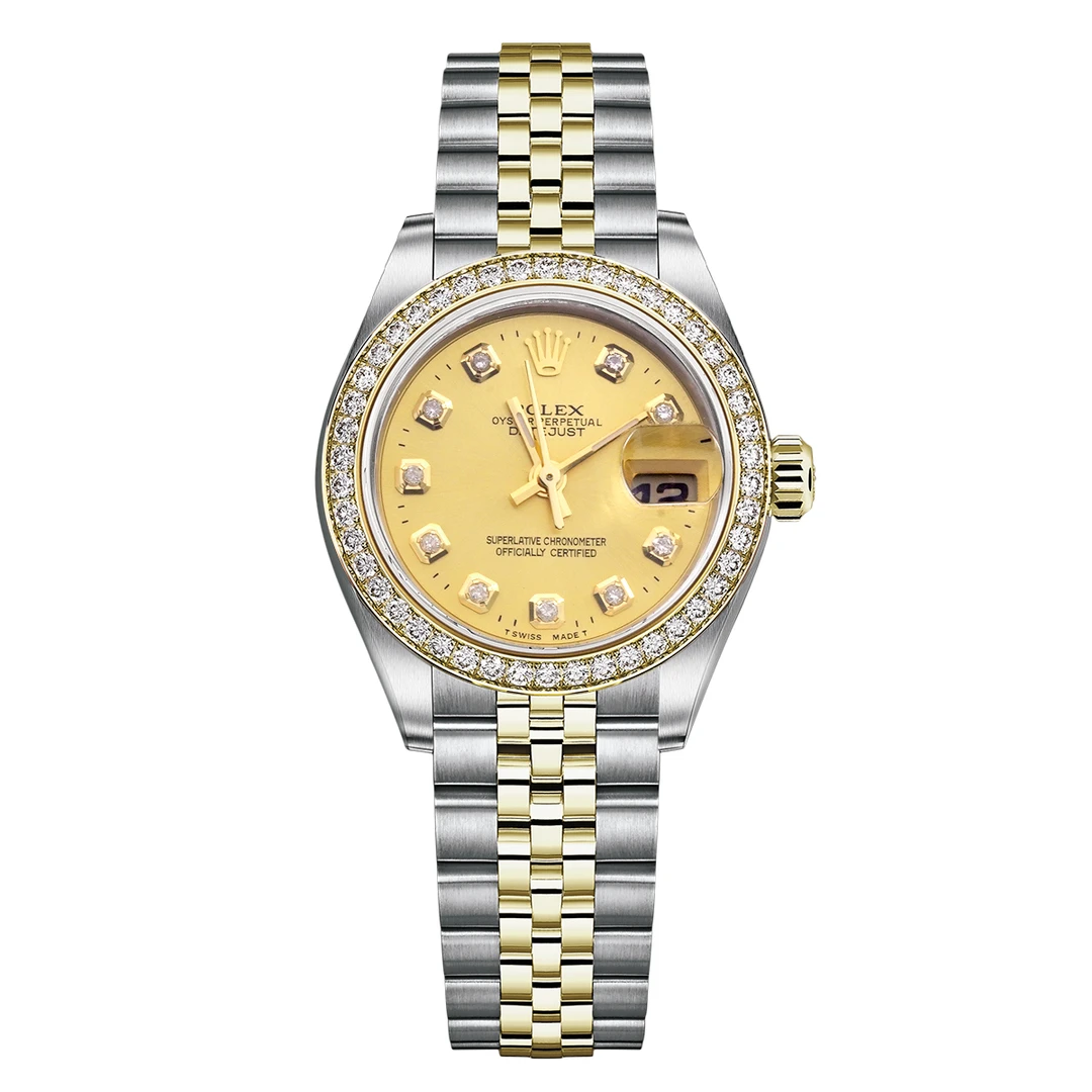 99新 Rolex/劳力士 日志系列69173香槟盘腕表/后钻/WHP024366