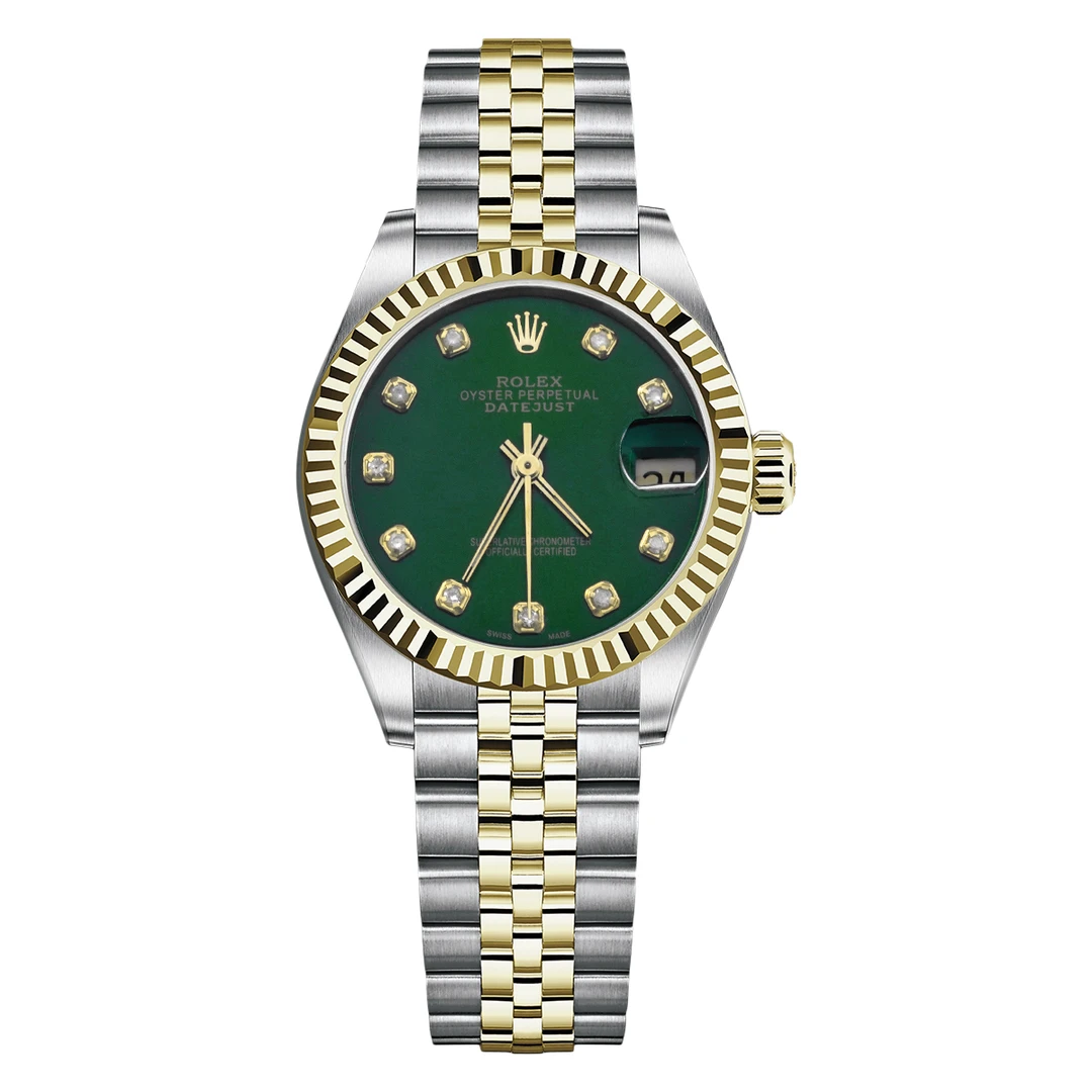 99新 Rolex/劳力士 女装日志68273狗牙圈腕表/后钻/WHT025189