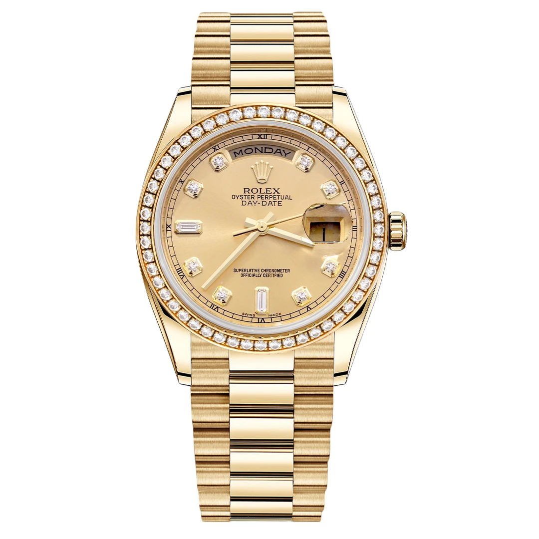 99新 Rolex/劳力士 星期日历型系列 118348腕表/原钻/WHT022379