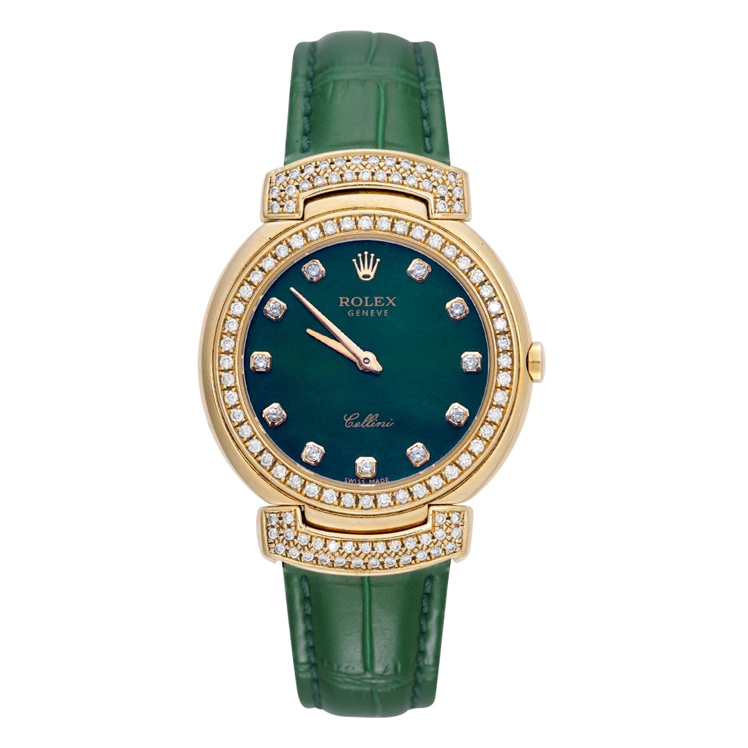 99新 Rolex/劳力士 切利尼/18k金6622石英腕表/后钻/WHT022943