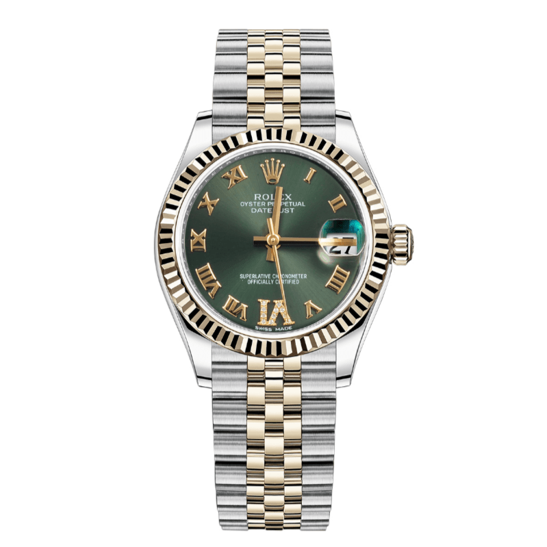 99新 Rolex/劳力士 女装日志178273绿盘自动机械腕表/WHP023357
