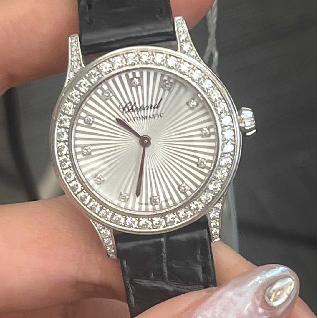 99新 Chopard/萧邦 4591腕表/自动机械/18K白金原钻/WHT024146