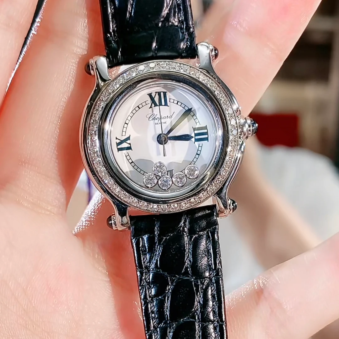 99新 Chopard/萧邦 快乐系列278245腕表/后钻/石英机芯/WHP026574
