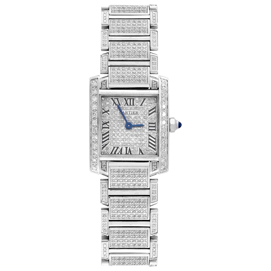 99新 Cartier/卡地亚 坦克系列W51008Q3腕表/后钻/女士/WHT019913