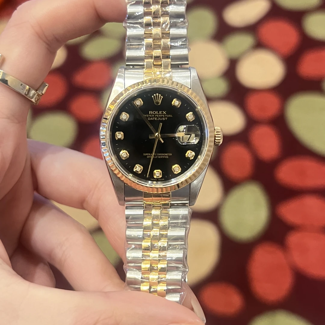 99新 Rolex/劳力士 表展日志16233狗牙圈黑盘腕表/WHT020582