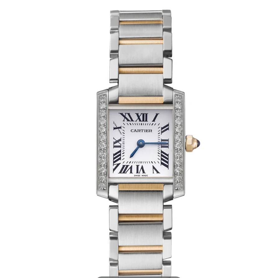 99新 Cartier/卡地亚 坦克系列W51007Q4间金腕表/后钻/WHP034705