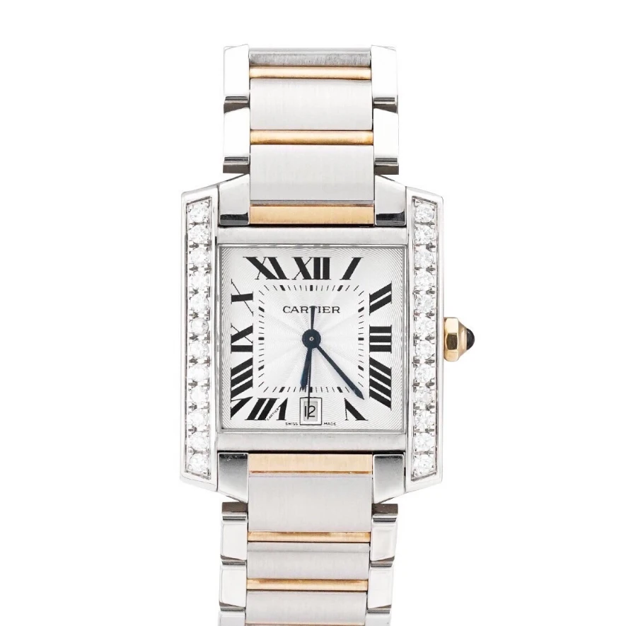 99新 Cartier/卡地亚  坦克系列W51005Q4腕表/间金后钻/WHP018136