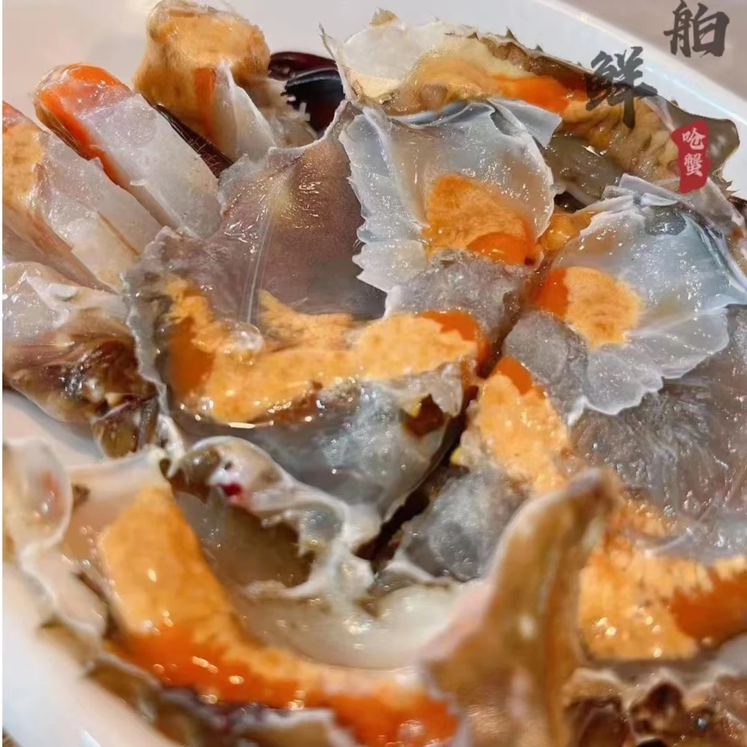 (开袋即食)舟山鲜活腌制飞机红膏梭子蟹呛蟹(3-4两/只)不可蒸煮