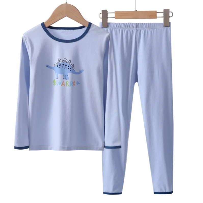 春秋新品男女童圆领秋衣秋裤睡衣套装30229