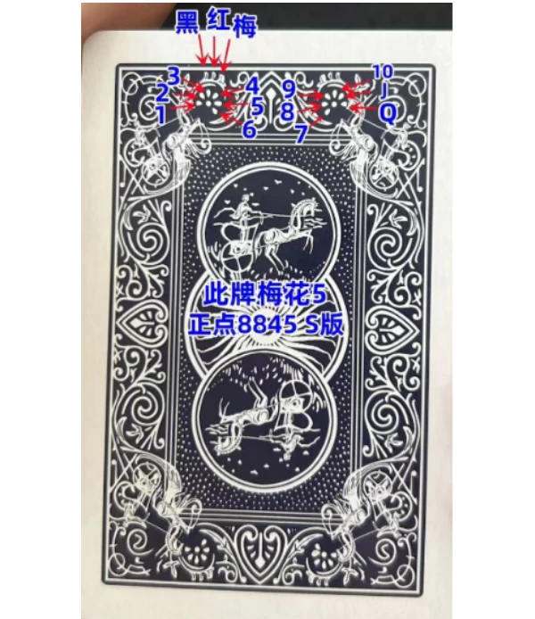 【新款 】原厂S版 8845魔术牌密码牌背面识别记号卡片