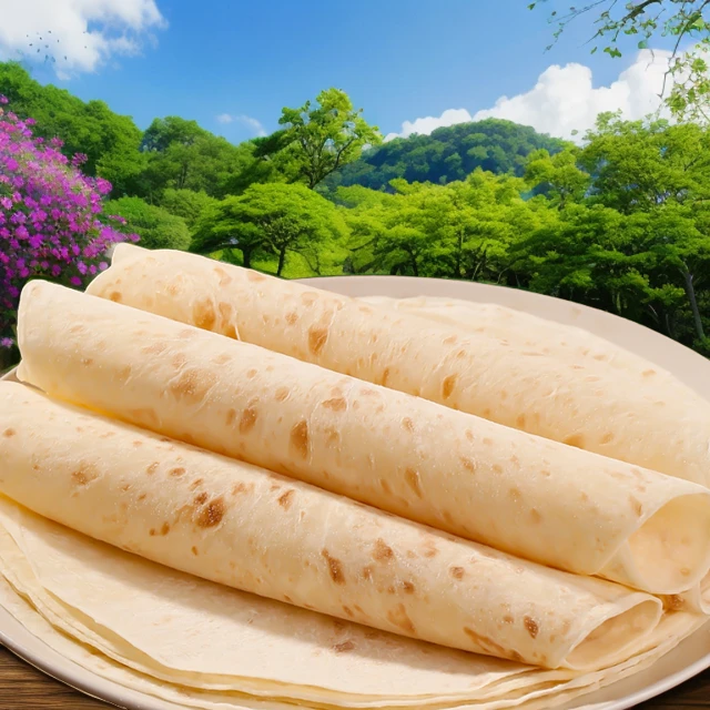 【顺丰包邮】十手工春饼传统原味烫面无油350g *4袋（每袋14-16张）