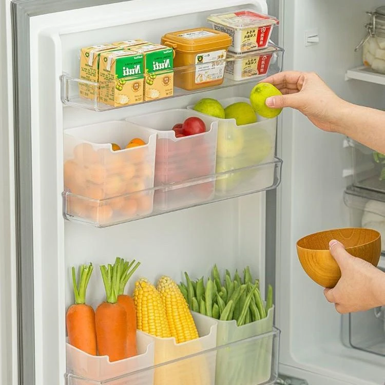 【29.9元16个】冰箱侧门通用收纳盒食品无盖整理盒冰箱整理神器