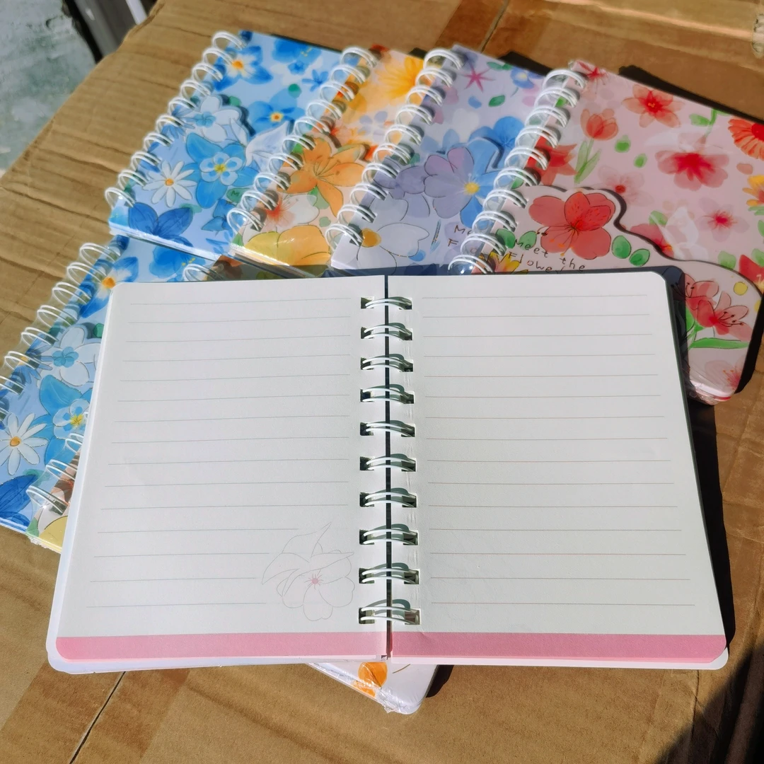 A6线圈便签横线彩印随身迷你本【花姐文具】