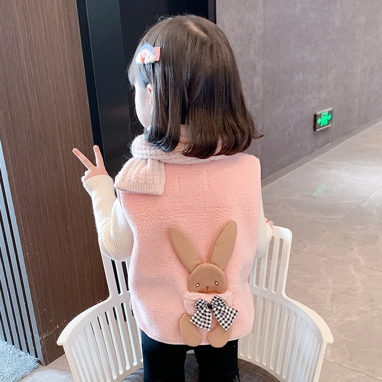潮流女童马甲2023春秋新款儿童加厚坎肩外穿时女童棉马甲女宝马甲