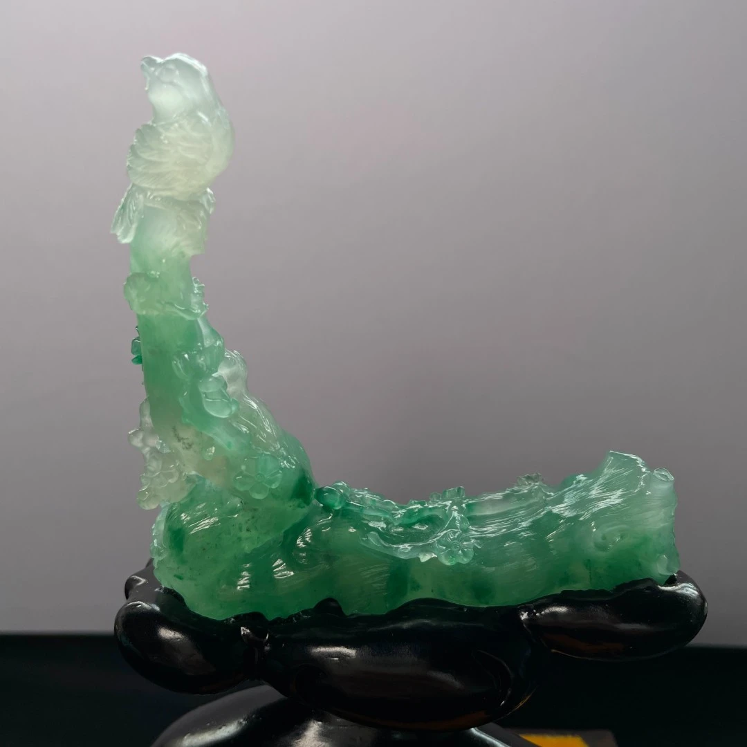 (迦南千川）独龙玉非洲翠精品小摆件喜上眉梢精品小摆件