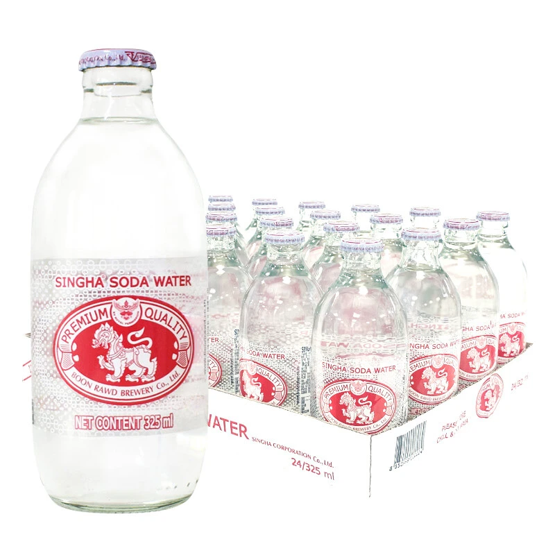泰国进口苏打水 SINGHA伟狮苏打水325ml*24瓶/箱