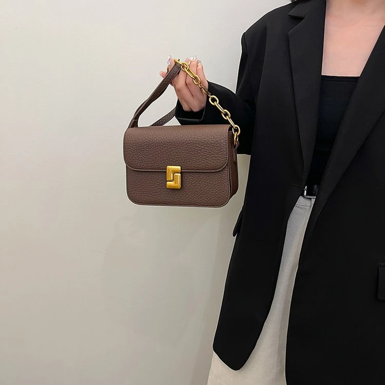 包包秋冬复古轻奢气质单肩包2024新款韩版时尚百搭简约小方包斜挎
