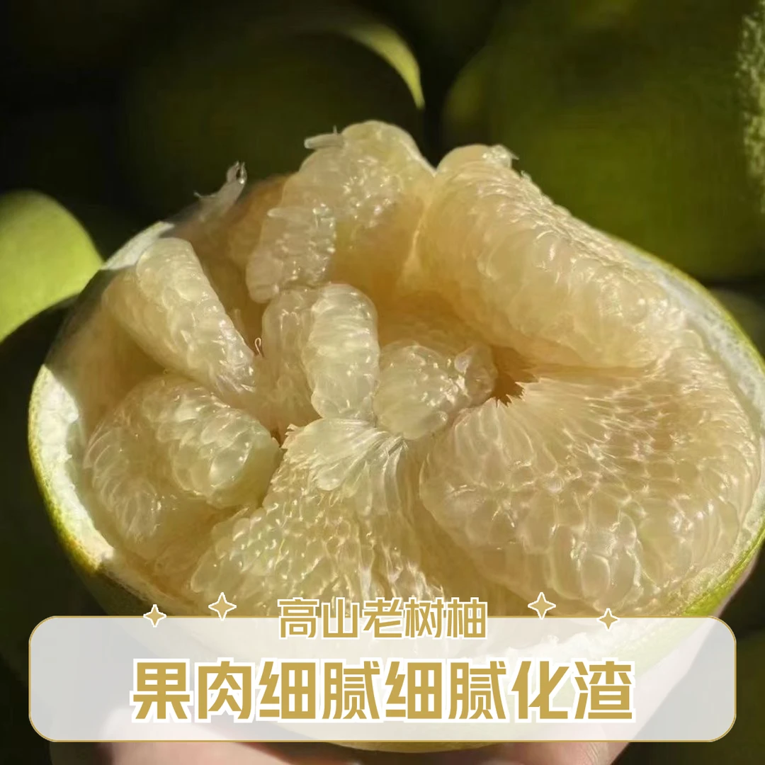 西双版纳傣柚高山老树柚皮薄肉厚汁多香甜可口冬试早柚子细腻化渣
