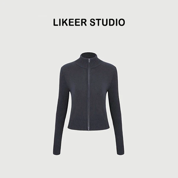 李可儿【美式西部升级版】”澳洲绵羊毛“洋气定制极简毛衣外套开衫