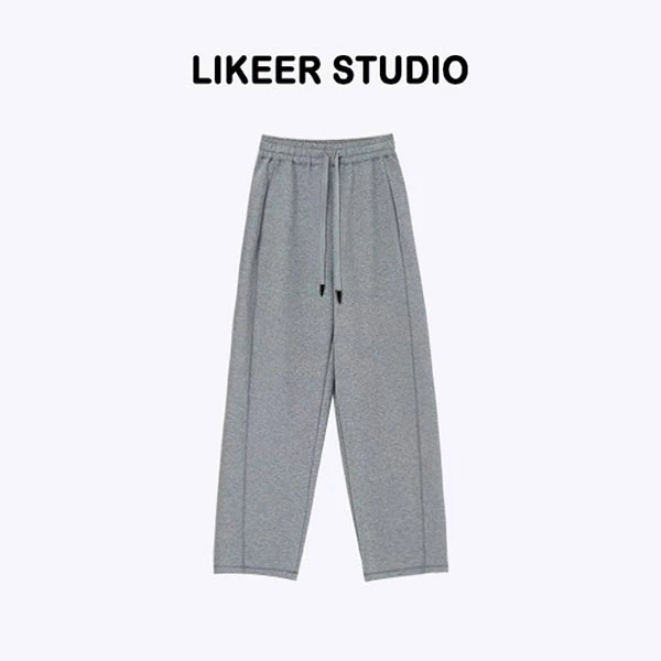 【升级版哈苏裤】加厚重磅三片立裁显瘦百搭休闲长裤慵懒风卫裤B020