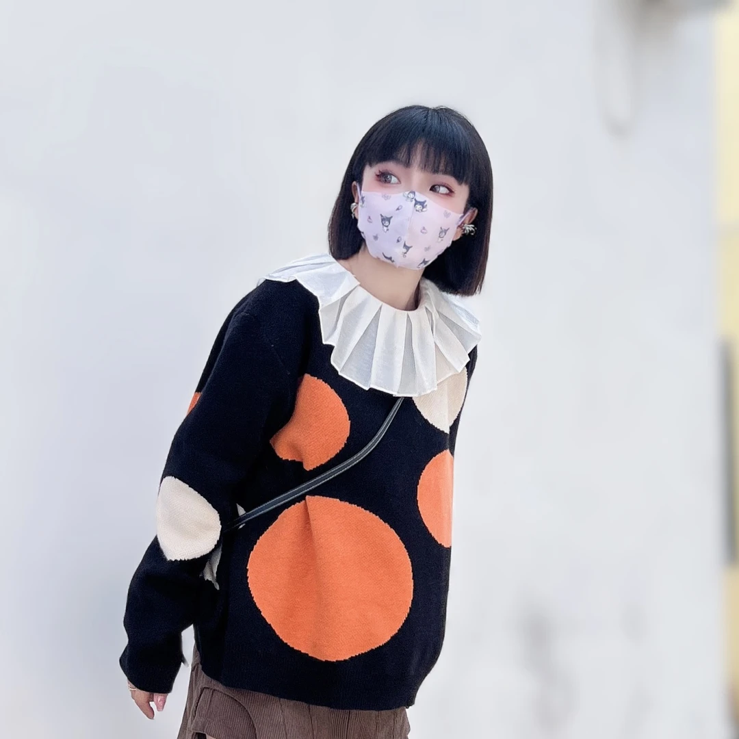 【西柚】减龄撞色套装软fufu毛衣231117