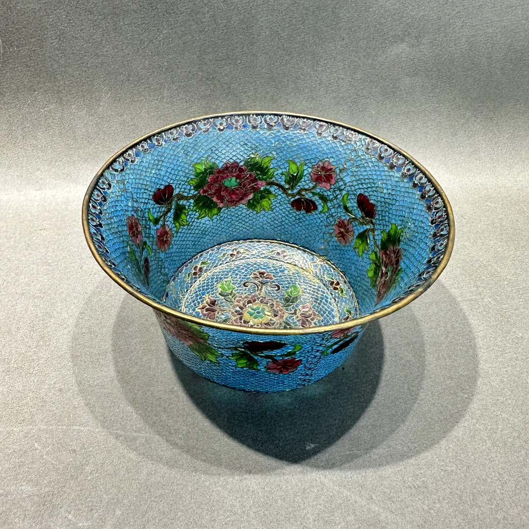 民国/脱胎景泰蓝杯/C726019/美80/全品/朝阳文物/dx