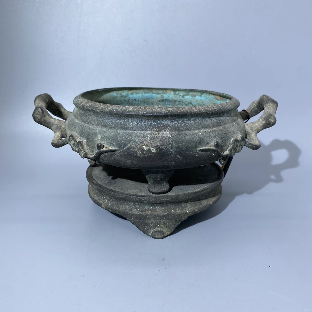 清代/梅花炉（含底座）/TJ920004/极美85/全品/朝阳文物/香炉