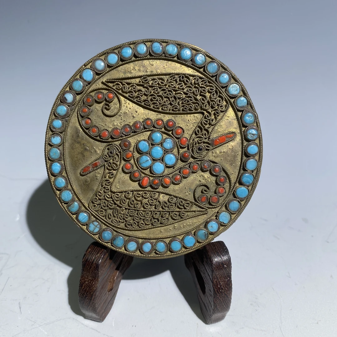 朝2/晚清民国/琉璃藏传铜盒/T0313012/美82分/全品/朝阳文物