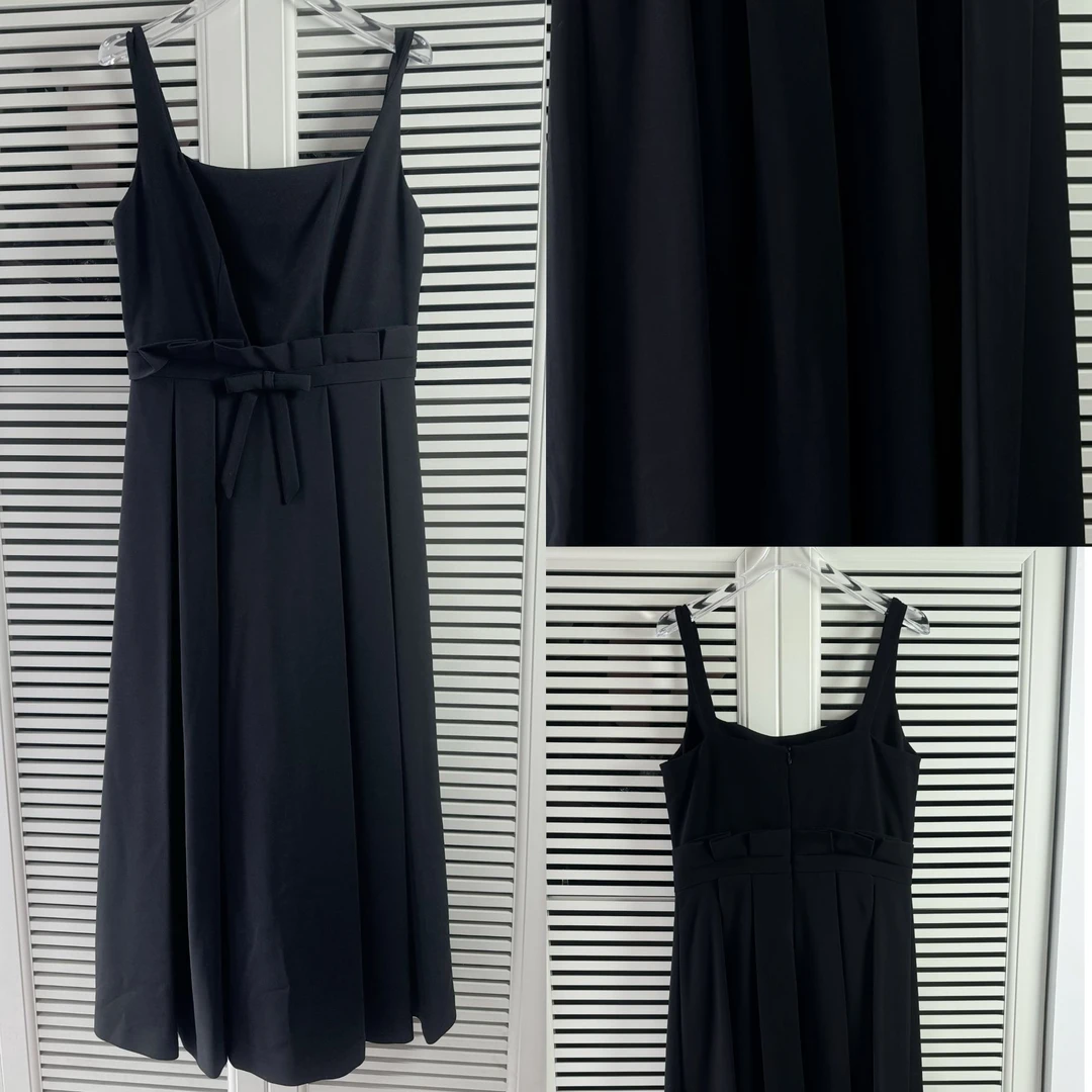 时尚显瘦复古轻奢宫廷风早秋优雅修身醋酸气质百搭吊带连衣裙