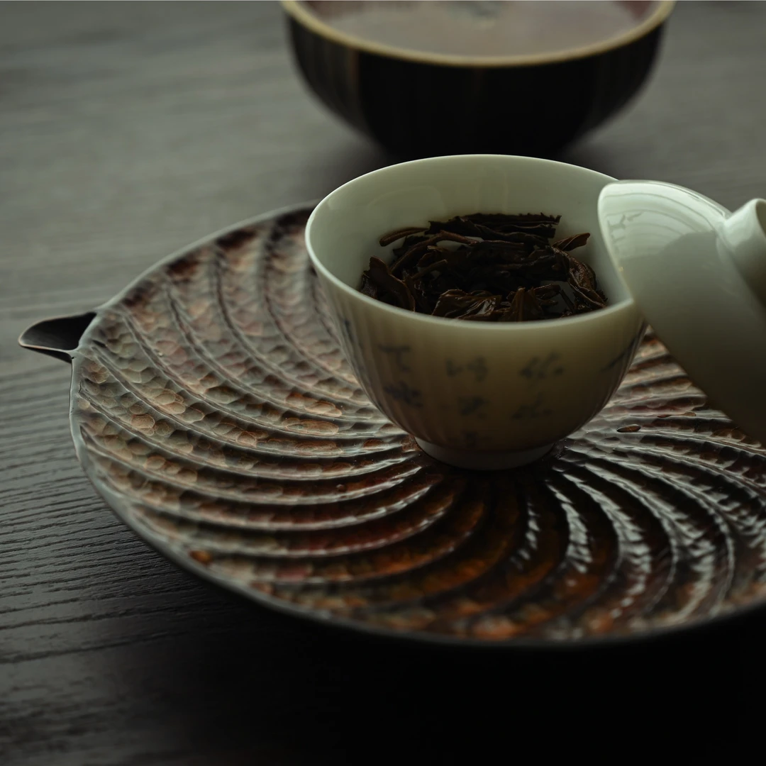 春喜铜银河星盘形状紫铜高温着色壶承家用