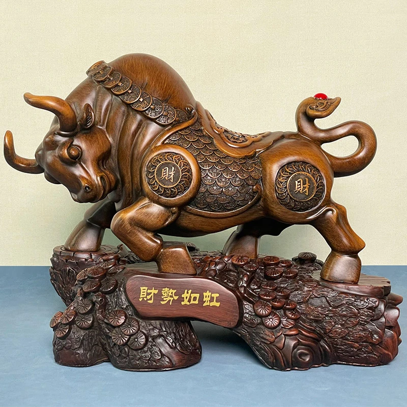 【直播备用链接】《财势如虹牛》公司办公桌客厅茶几送礼桌面摆件