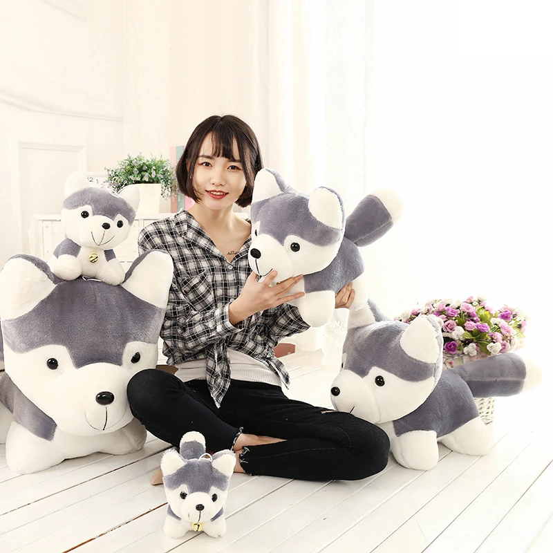 创意哈士奇抱枕毛绒玩具二哈公仔大号仿真狗儿童玩具网红同款地推