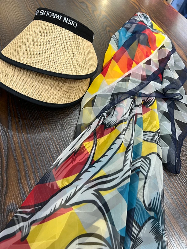 防晒 时尚 帽子 潮流 洋气 长丝巾