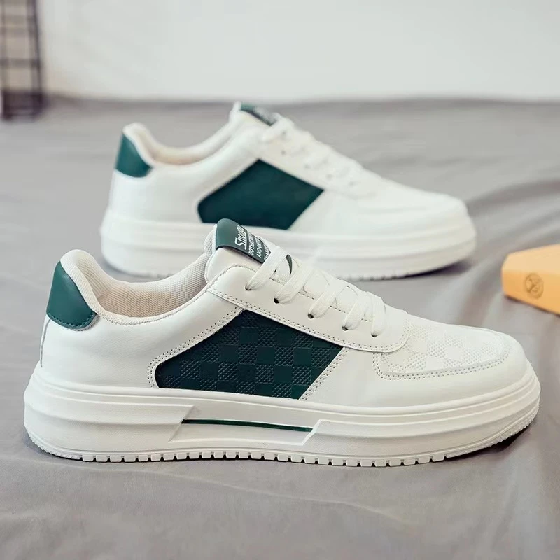 潮牌男鞋春季运动休闲板鞋小众设计感男生小白鞋百搭透气德训潮鞋