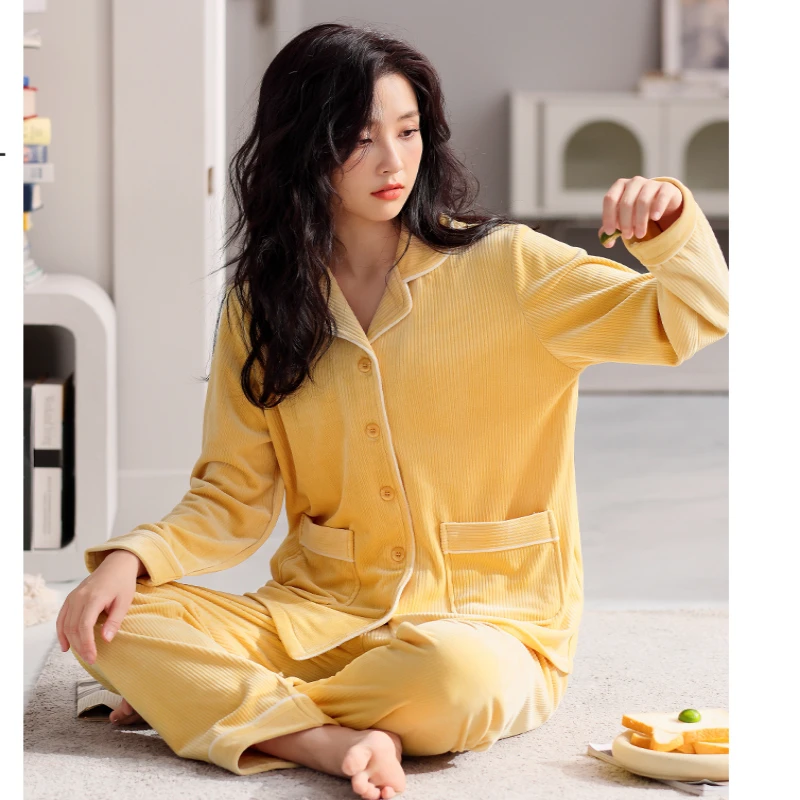 【海岛绒】睡衣女士秋冬款冬季法兰绒加绒加厚珊瑚绒家居服